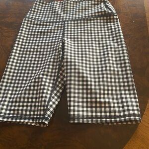 Alice + Olivia Black and White Checkered Women's Shorts